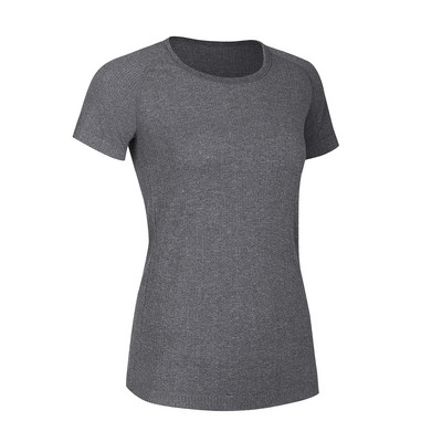 SYROKAN sieviešu bezšuvju treniņu Athletic T-krekli ar piedurknēm, skriešanas topi