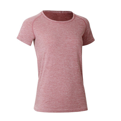 SYROKAN sieviešu bezšuvju treniņu Athletic T-krekli ar piedurknēm, skriešanas topi