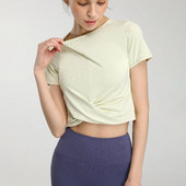 Vnazvnasi sieviešu sporta tops jogas krekli treniņiem, skriešanai ar īsām piedurknēm T-krekls, elastīgs sporta zāles sporta apģērbs, golfa apģērbs sievietēm, jogas tops