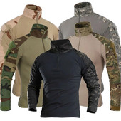Uniformă de luptă Cămașă militară Camuflaj Armata SUA Mărime asiatică S-3XL Cargo Sport Topuri Airsoft Paintball Tricouri tactice Drumeții
