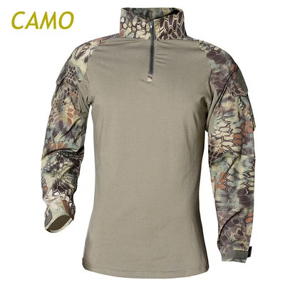 Uniformă de luptă Cămașă militară Camuflaj Armata SUA Mărime asiatică S-3XL Cargo Sport Topuri Airsoft Paintball Tricouri tactice Drumeții