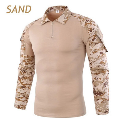 Uniformă de luptă Cămașă militară Camuflaj Armata SUA Mărime asiatică S-3XL Cargo Sport Topuri Airsoft Paintball Tricouri tactice Drumeții