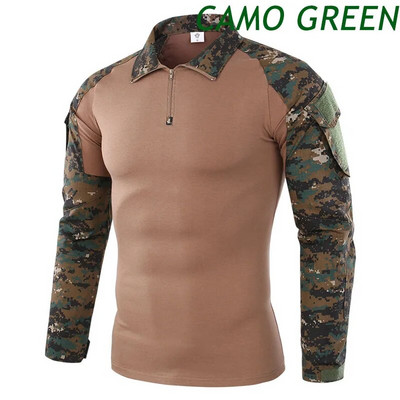 Uniformă de luptă Cămașă militară Camuflaj Armata SUA Mărime asiatică S-3XL Cargo Sport Topuri Airsoft Paintball Tricouri tactice Drumeții