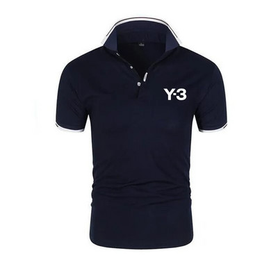 Marca sportivă Y3 Tricou polo pentru bărbați de vară Antrenament de gimnastică Tricou respirabil Top Fitness Polo cu mânecă scurtă Cămăși Îmbrăcăminte pentru bărbați