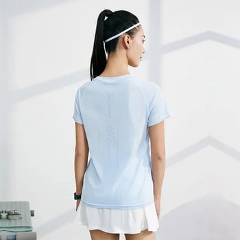 361 градуса дамска спортна тениска с щампа за ежедневна йога горнище с кръгло деколте, дишаща мека памучна тениска с къси ръкави, дамска 662324107
