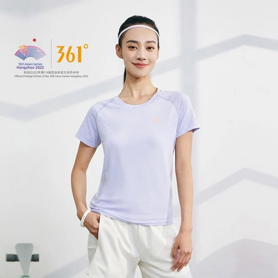 361 градуса дамска спортна тениска с щампа за ежедневна йога горнище с кръгло деколте, дишаща мека памучна тениска с къси ръкави, дамска 662324107