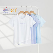 361 kraadi naiste spordi T-särk Ice Feeling Hingav, Mugav ümara kaelusega Slim Fit vabaaja lühike naiste topp 662324113