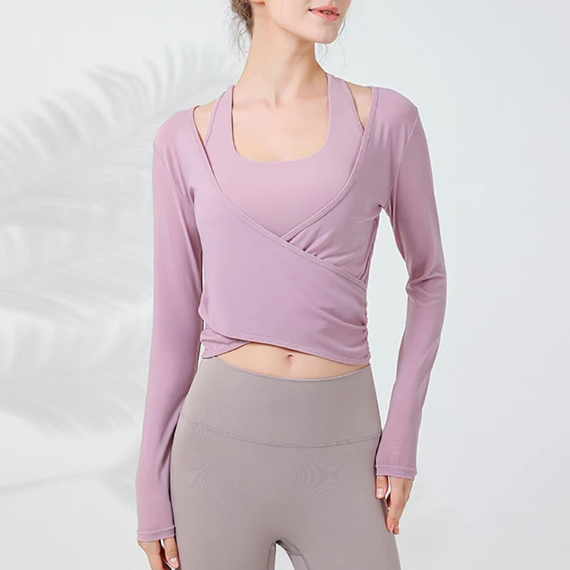 Sean Tsing® Sporty Pilates Cover πουκάμισα Γυναικεία μακρυμάνικα διαφανή αναπνέοντα μπλουζάκια Workout Athletic Exercise Πουλόβερ