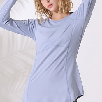 Sean Tsing® Γυναικεία πουκάμισα Activewear Μακρυμάνικα μπλουζάκια για προπόνηση Μπλουζάκι γυμναστικής για υπαίθριο γυμναστήριο πεζοπορικά μπλουζάκια Quick Dry πουλόβερ Φθινόπωρο Χειμώνας