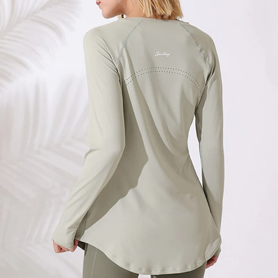 Sean Tsing® Γυναικεία πουκάμισα Activewear Μακρυμάνικα μπλουζάκια για προπόνηση Μπλουζάκι γυμναστικής για υπαίθριο γυμναστήριο πεζοπορικά μπλουζάκια Quick Dry πουλόβερ Φθινόπωρο Χειμώνας