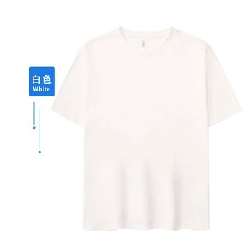 Νέο βαμβακερό κενό κοντομάνικο μπλουζάκι με στρογγυλή λαιμόκοψη, γυναικείο και ανδρικό καλοκαιρινό φαρδύ κοντομάνικο με πεσμένο ώμο, μεγάλη έκδοση T