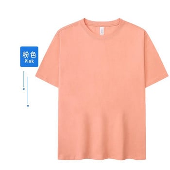 Νέο βαμβακερό κενό κοντομάνικο μπλουζάκι με στρογγυλή λαιμόκοψη, γυναικείο και ανδρικό καλοκαιρινό φαρδύ κοντομάνικο με πεσμένο ώμο, μεγάλη έκδοση T
