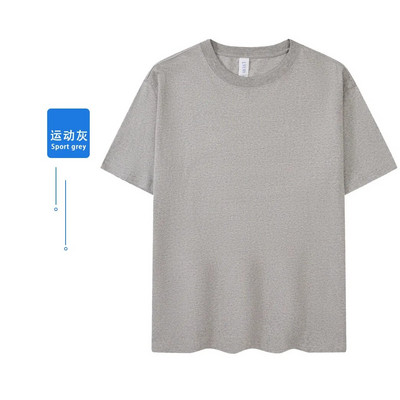 Uus puuvillane ümara kaelusega tühi lühikeste varrukatega T-särk naiste ja meeste suvine avara lühikeste varrukatega allalastud õlg, suur T-versioon