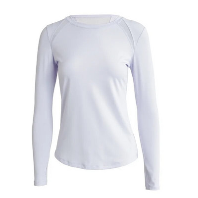 Femei sexy Manșete cu orificiu pentru degetul mare Cămăși sport Culoare uni Top elastic pentru gimnastică Yoga Alergare Moale Respirabil Tricouri cu mânecă lungă Top