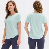 Naiste Quick Dry lühikeste varrukatega spordijooksmissärk Slim Tops Jooga T-särgid T-särgid Fitness Jõusaali treeningsärgid Graafilised T-särgid Naistele