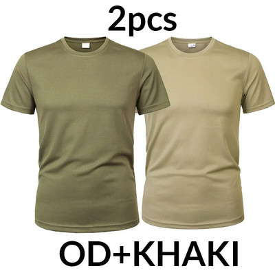3 tk/2 tk. Meeste kamuflaaž taktikaline T-särk Army Military lühikeste varrukatega O-kaelusega Kiiresti kuivavad jõusaali T-särgid vabaaja 4XL