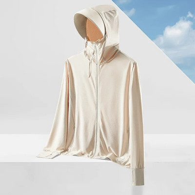 Vasaras UPF 50+ UV aizsardzība Ādas mēteļi Vīriešu īpaši viegls sporta apģērbs ar kapuci Virsdrēbes sievietēm vējjakas ikdienas jakas