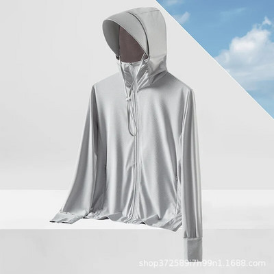 Vasaras UPF 50+ UV aizsardzība Ādas mēteļi Vīriešu īpaši viegls sporta apģērbs ar kapuci Virsdrēbes sievietēm vējjakas ikdienas jakas