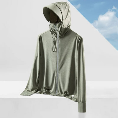 Vasaras UPF 50+ UV aizsardzība Ādas mēteļi Vīriešu īpaši viegls sporta apģērbs ar kapuci Virsdrēbes sievietēm vējjakas ikdienas jakas
