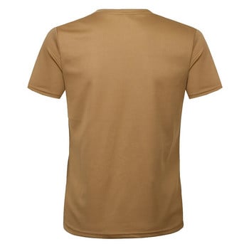 Στρατιωτικά ρούχα Tactical ανδρικό μπλουζάκι μπλουζάκι με στρογγυλή λαιμόκοψη Μασίφ πουκάμισο κοντό μανίκι που αναπνέει και στεγνώνει γρήγορα