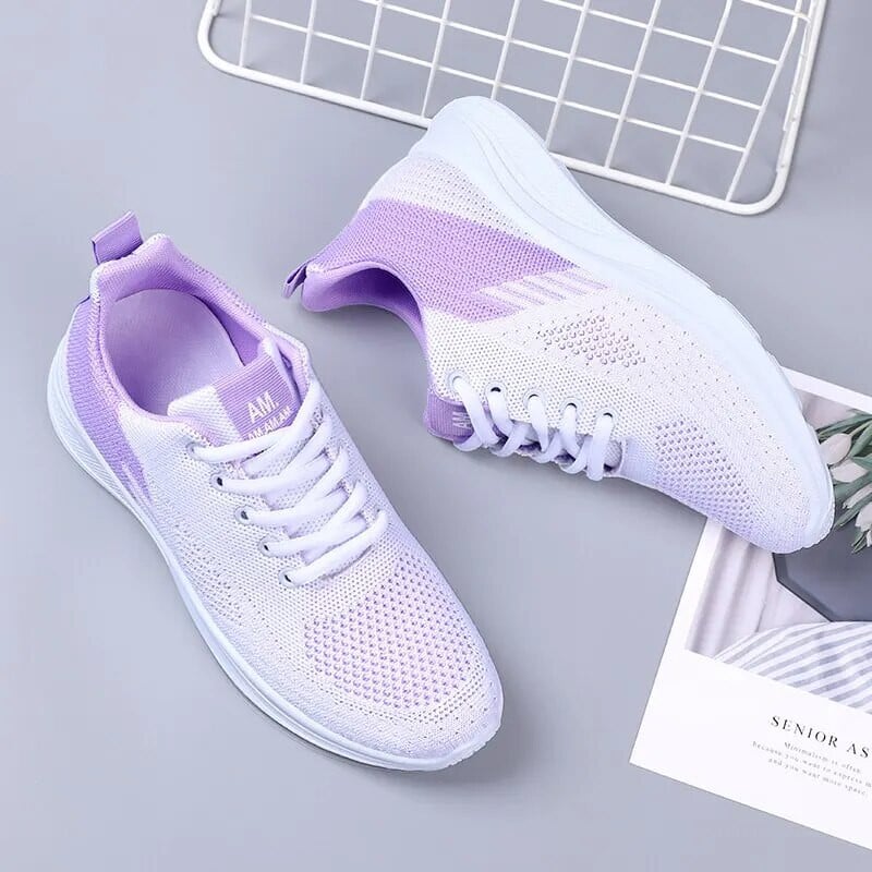 Άνοιξη Νέα Γυναικεία Flying Weave Mesh Sport Casual ελαφριά μαλακή σόλα για τρέξιμο