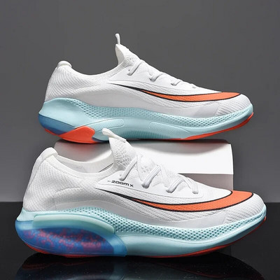 Unisex Fashion Ανδρικά αθλητικά παπούτσια με κορδόνια με στρογγυλά δάχτυλα Παπούτσια τρεξίματος για Γυναίκα Προπονητή Race Breathable Couple Tenis Shose