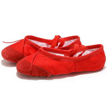 меки черни, червени, бели, розови плоски учителски детски балетни обувки за момичета, дамски балетни обувки, детски платнени обувки