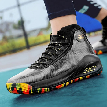 Висококачествени баскетболни обувки Мъжки маратонки Момчета Кошарки Есенни високи противоплъзгащи се спортни обувки на открито Маратонки Дамски летни