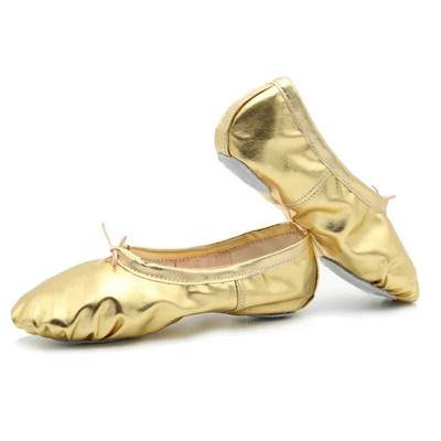 USHINE нов стил златни сребърни тренировки за оформяне на тялото йога чехли обувки фитнес зала коремни балетни танцови обувки деца момичета жена
