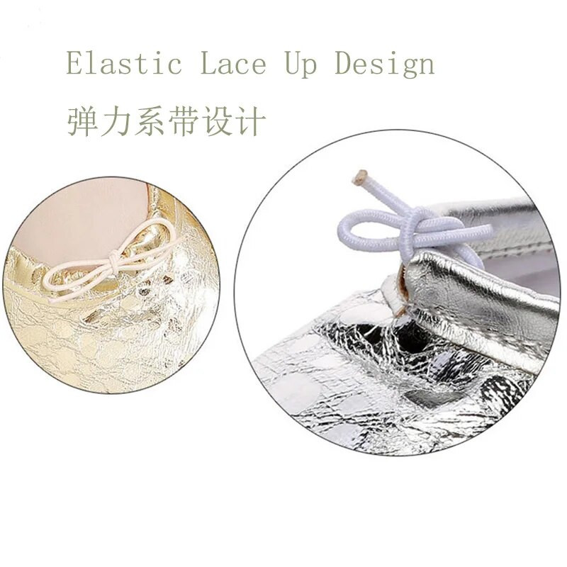 USHINE naujo stiliaus aukso sidabro kūno formavimo treniruotės Jogos šlepetės batai gimnastikos salė pilvo baleto šokių bateliai vaikai mergaitės moteris