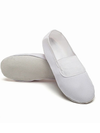 USHINE EU22-45 Цяла кожена подметка Черно-бели плоски йога учители Фитнес гимнастически балетни танцови обувки за деца Жена Мъж