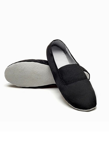 USHINE EU22-45 Цяла кожена подметка Черно-бели плоски йога учители Фитнес гимнастически балетни танцови обувки за деца Жена Мъж