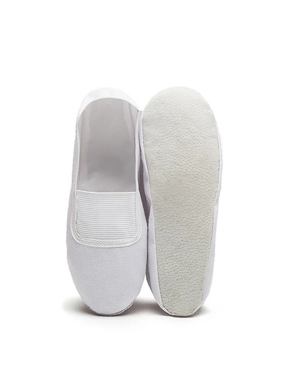 USHINE EU22-45 Täisnahast tald must valge tasapinnaline joogaõpetaja Fitness Võimlemine Balleti tantsukingad lastele Naine Mees