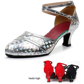 Обувки за джаз танци за жени Обувки за латино танци Дамски обувки за бална зала за салса затворени токчета zapatos baile latino mujer 34 41