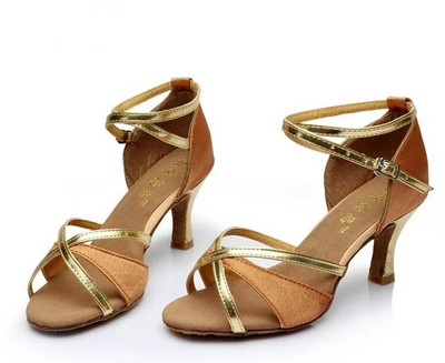 Női divatos latin tánccipők lányoknak szóló tánccipő tango salsa női tánccipő puha aljú magas sarkú szandál 5/7 cm
