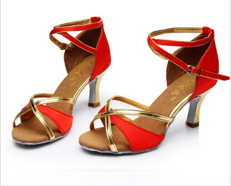 Női divatos latin tánccipők lányoknak szóló tánccipő tango salsa női tánccipő puha aljú magas sarkú szandál 5/7 cm