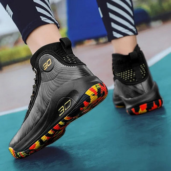 2023 Баскетболни обувки Мъжки маратонки Мъжки момчета Обувки за кошница Есенни високи противоплъзгащи се спортни обувки на открито Trainer Women Zapatillas