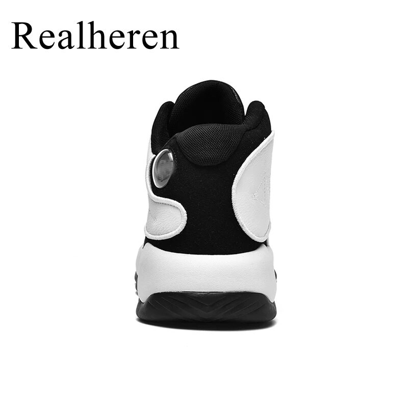 Pánske basketbalové topánky z umelej kože, veľké veľkosti 48 49, vysoké tenisky, športové, čisto čierne