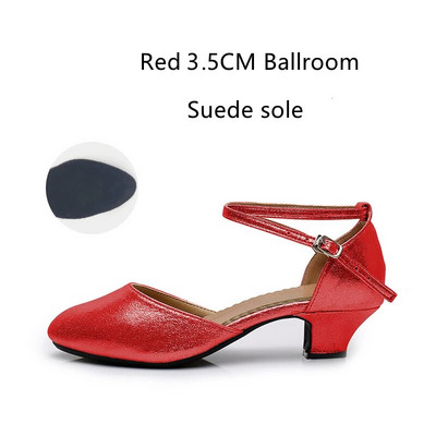 Uued naiste standardjalatsid Pearl Ladies peotantsukingad Suletud varbaga Salsa kingad Kumm pehme välistald Moodsa tantsu madala kontsaga kingad