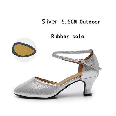 Uued naiste standardjalatsid Pearl Ladies peotantsukingad Suletud varbaga Salsa kingad Kumm pehme välistald Moodsa tantsu madala kontsaga kingad