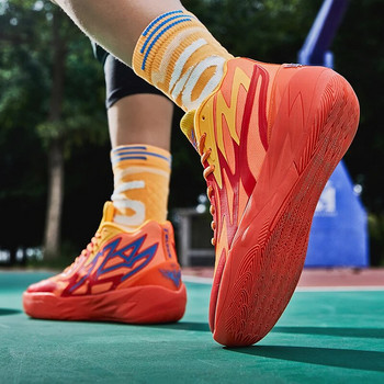 Мъжки модни тенденции за свободното време на открито Мека подметка Спортни издръжливи и противоплъзгащи се баскетболни обувки