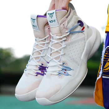 Оригинални високи баскетболни обувки VOIT голям размер 46 унисекс неплъзгащи се подметки най-високо качество баскетболни спортни маратонки