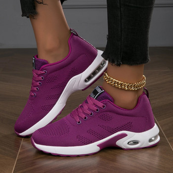 Дамски обувки за бягане Дишащи ежедневни обувки Външни леки бели тенис спортни обувки Ежедневни маратонки за ходене за Wamen