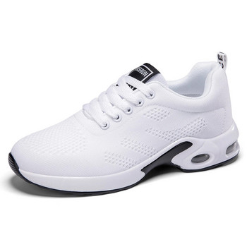 Дамски обувки за бягане Дишащи ежедневни обувки Външни леки бели тенис спортни обувки Ежедневни маратонки за ходене за Wamen