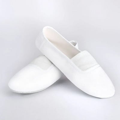 USHINE EU22-45 Indoor Update White Body-Shaping Flat Yoga Teacher Fitness Gymnastics Ballet Dance Shoes For Children Woman Man