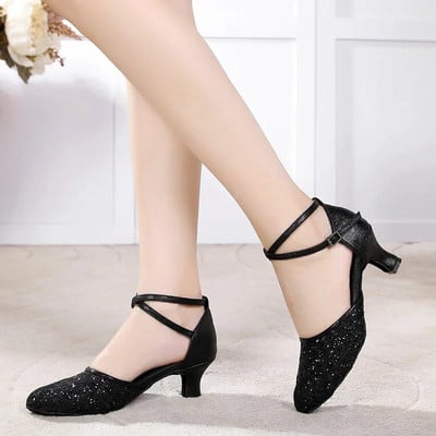 pantofi de dans salsa sclipici femei pantofi de dans latino femei salsa pantofi de bal albastru argintiu zapatos baile latino mujer