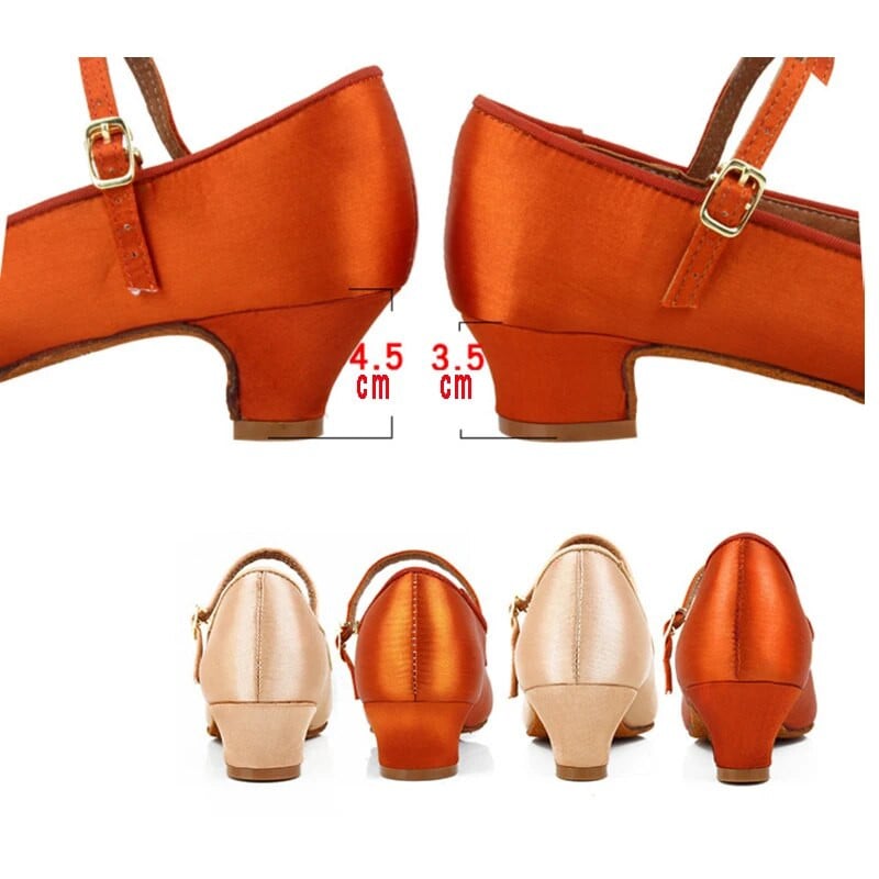 Γυναικεία πάρτι χορού μοντέρνα παπούτσια χορού Satin Waltz Tango Dancing Close Toe Salsa παπούτσια για κορίτσια Γυναικεία γυναικεία παπούτσια