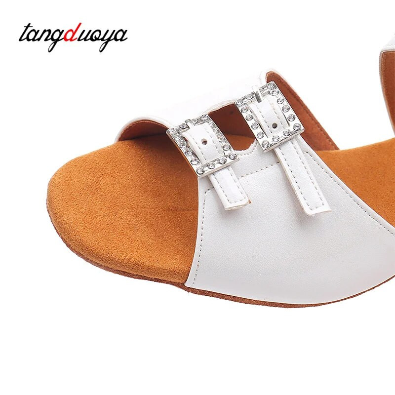 Dievčenské latinskoamerické tanečné topánky Detské spoločenské tanečné topánky Cha-cha Tango s nízkym podpätkom a mäkkou podrážkou Veľkoobchodná predajňa