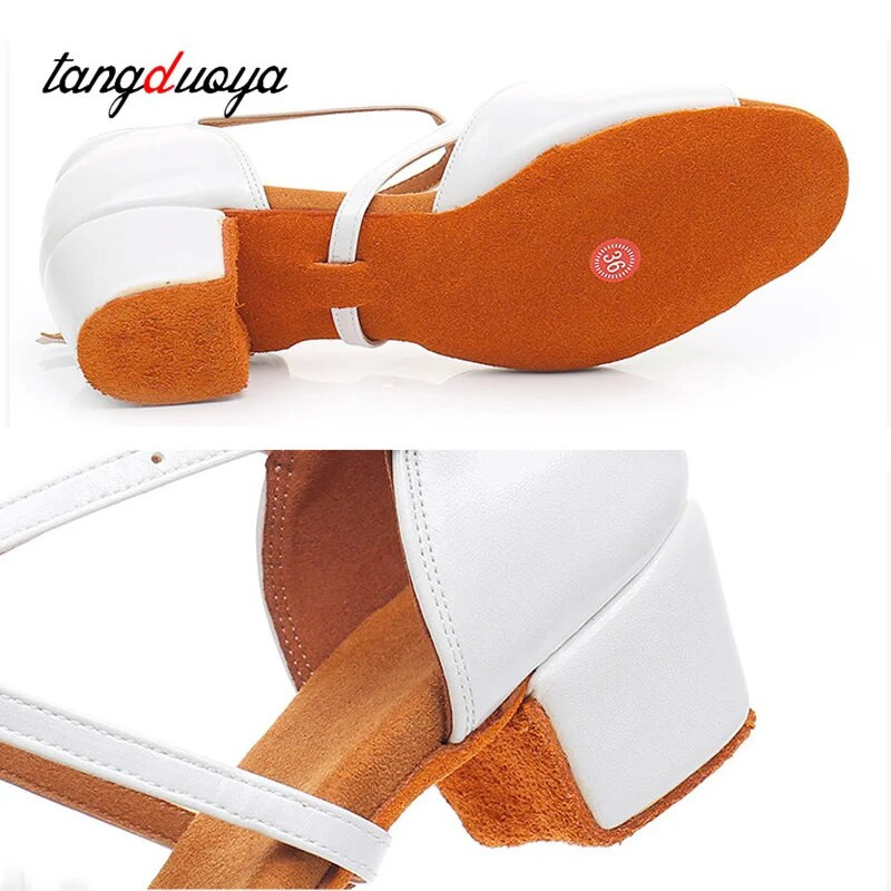 Dievčenské latinskoamerické tanečné topánky Detské spoločenské tanečné topánky Cha-cha Tango s nízkym podpätkom a mäkkou podrážkou Veľkoobchodná predajňa