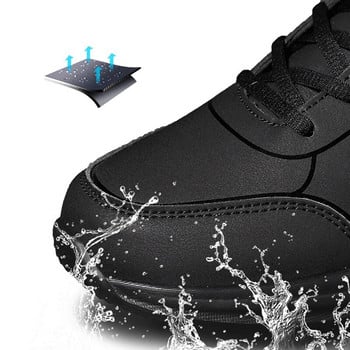 Нови мъжки обувки за бягане Зимни топли мъжки маратонки Противоплъзгащи се дишащи мъжки обувки за ходене с връзки Меки ежедневни обувки Леки
